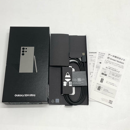 【全額返金保証】【最速発送】SAMSUNGSM-S928Q Galaxy S24 Ultra 256GB チタニウムグレー SIMフリー SM-S928Q 白ロム 美品 動作確認済