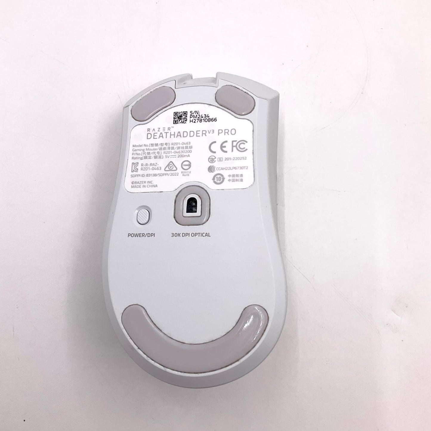 【全額返金保証】【最速発送】Razer DEATHADDER V3 Pro WHITE EDITION RZ01-0463 動作確認済
