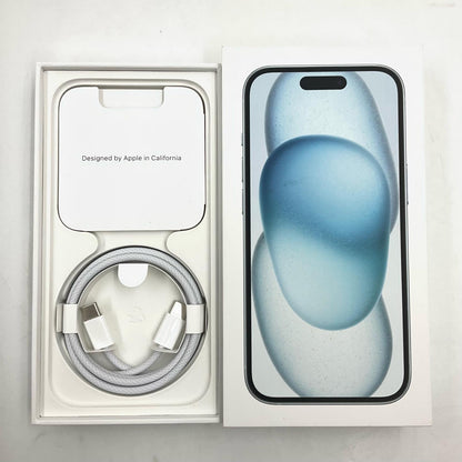 【全額返金保証】【最速発送】Apple iPhone iPhone 15 256GB ブルー SIMフリー 白ロム 動作確認済 86%