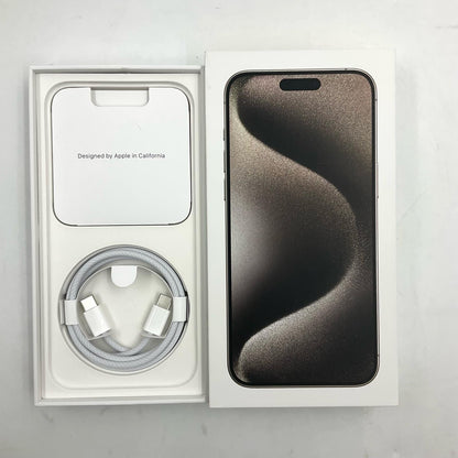 【全額返金保証】【最速発送】Apple iPhone iPhone 15 Pro Max 256GB ナチュラルチタニウム SIMフリー 白ロム 超美品 動作確認済 89%