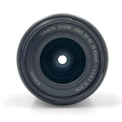 【全額返金保証】【最速発送】Canon EF-M15-45mm F3.5-6.3 IS STM [グラファイト] 動作確認済