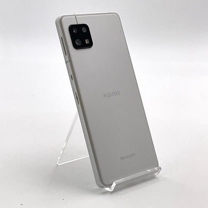 【全額返金保証】【最速発送】SHARP AQUOS sense6 128GB シルバー SIMフリー SH-M19 白ロム 動作確認済