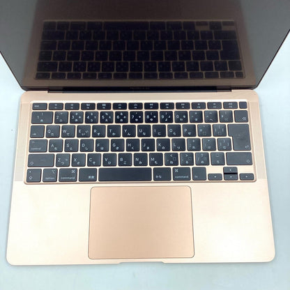 【全額返金保証】【最速発送】Apple MacBook Air 13インチ 2020 i3 デュアルコア 1.1GHz 8GB M.2 SSD 256GB ゴールド 82.1% 動作確認済