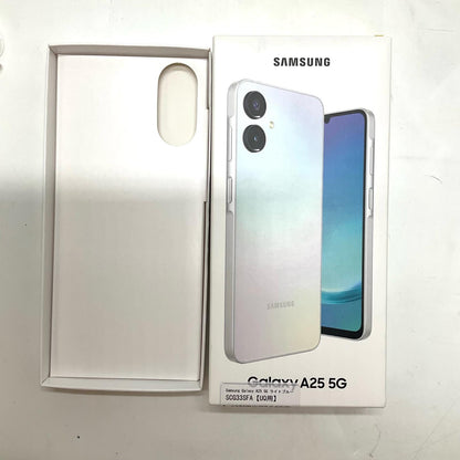 【全額返金保証】【最速発送】SAMSUNG Galaxy A25 5G 64GB ライトブルー au SIMフリー SCG33 白ロム 美品 動作確認済