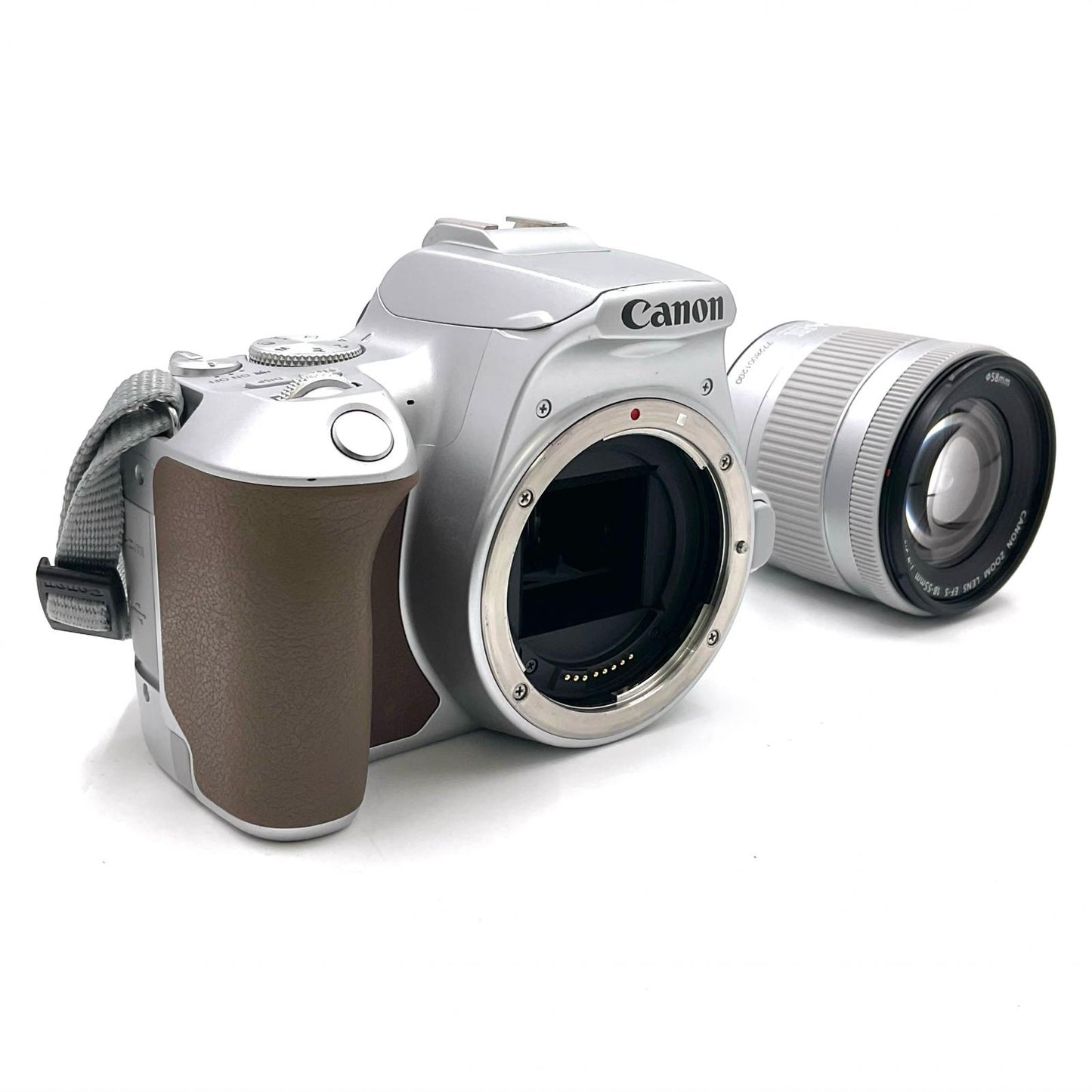 【全額返金保証】【最速発送】Canon デジタル一眼 EOS Kiss X10 EF-S18-55 IS STM レンズキット [シルバー] 美品 動作確認済