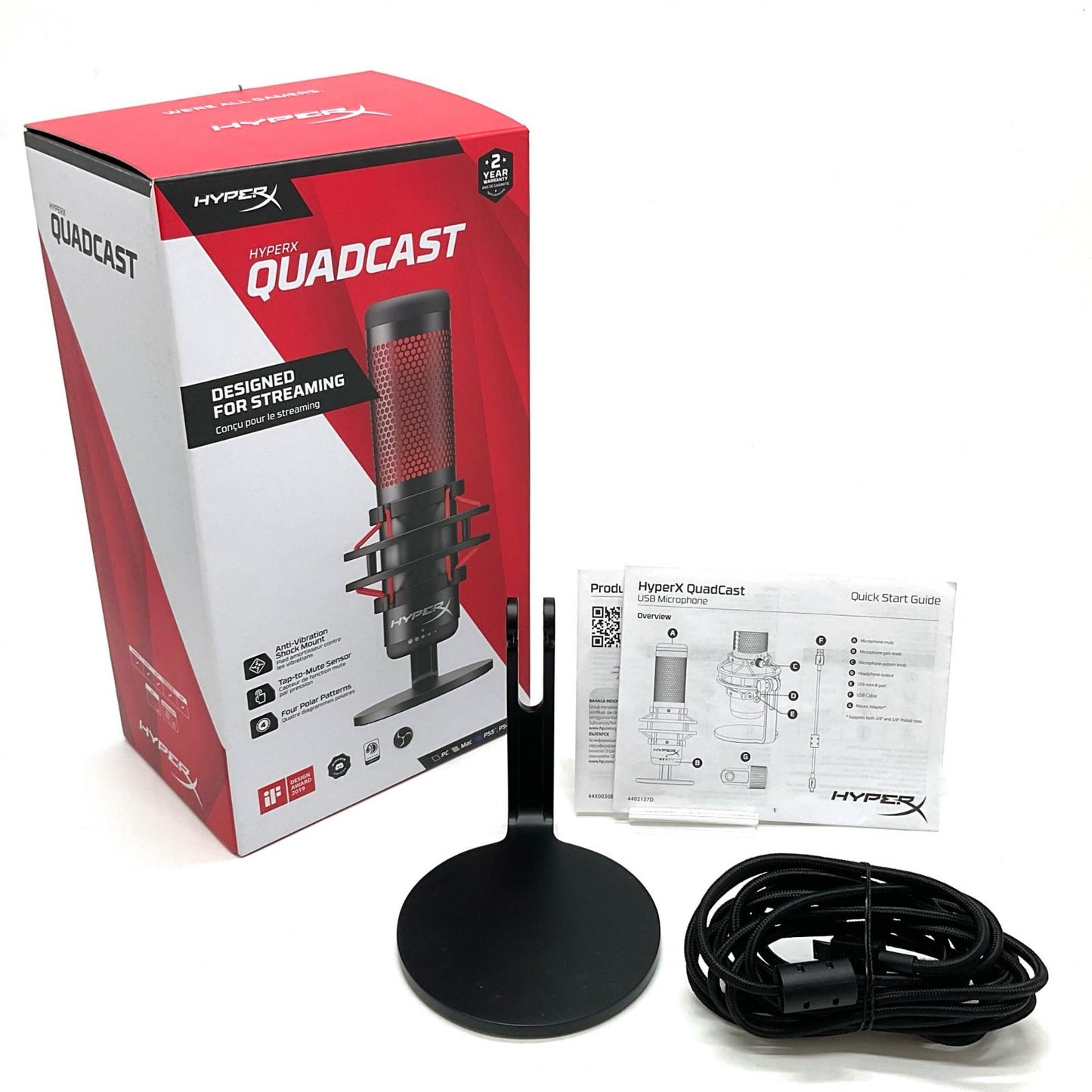 【全額返金保証】【最速発送】HYPERX Quad Cast 4P5P6AA 美品 動作確認済