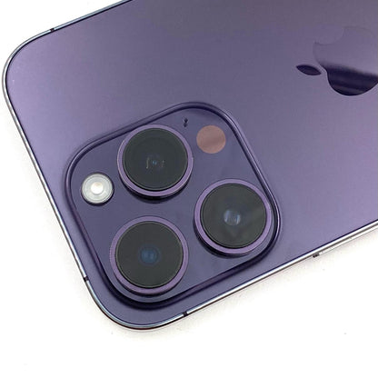 【全額返金保証】【最速発送】Apple iPhone iPhone 14 Pro 128GB ディープパープル docomo SIMフリー 動作確認済 77%
