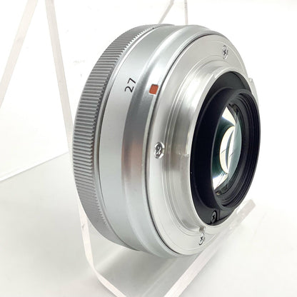 【全額返金保証】【最速発送】FUJIFILM フジノンレンズ XF27mmF2.8 [シルバー] 美品 動作確認済