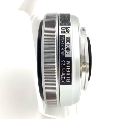 【全額返金保証】【最速発送】FUJIFILM フジノンレンズ XF27mmF2.8 [シルバー] 美品 動作確認済