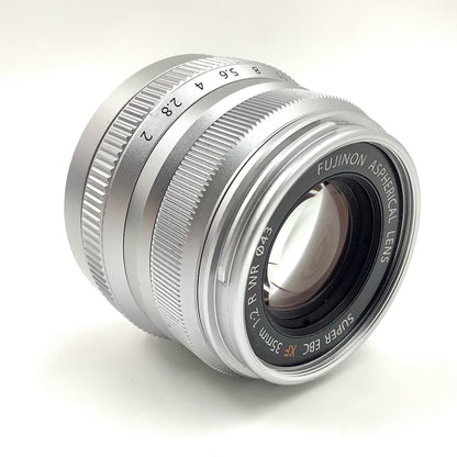 【全額返金保証】【最速発送】FUJIFILM フジノンレンズ XF35mmF2 R WR [シルバー] 動作確認済