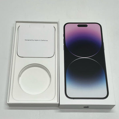【全額返金保証】【最速発送】Apple iPhone iPhone 14 Pro Max 128GB ディープパープル SIMフリー 白ロム 動作確認済 87%