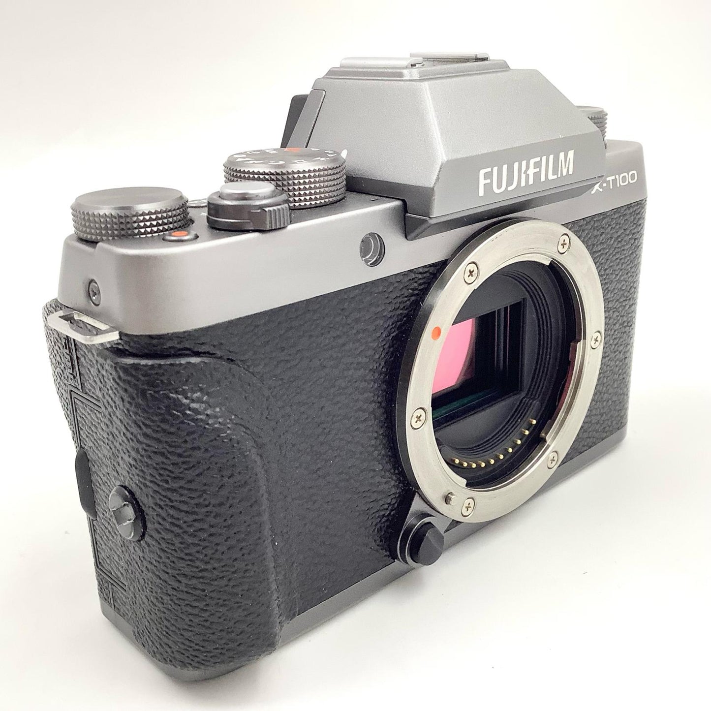 【全額返金保証】【最速発送】FUJIFILM デジタル一眼 FUJIFILM X-T100 ボディ ダークシルバー 動作確認済