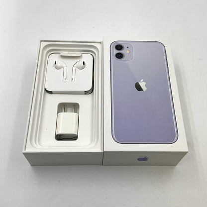 【最速発送】Apple iPhone iPhone 11 128GB パープル Softbank 白ロム【難有】 72%