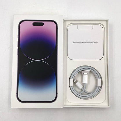 【全額返金保証】【最速発送】Apple iPhone iPhone 14 Pro 256GB ディープパープル au 動作確認済 77%