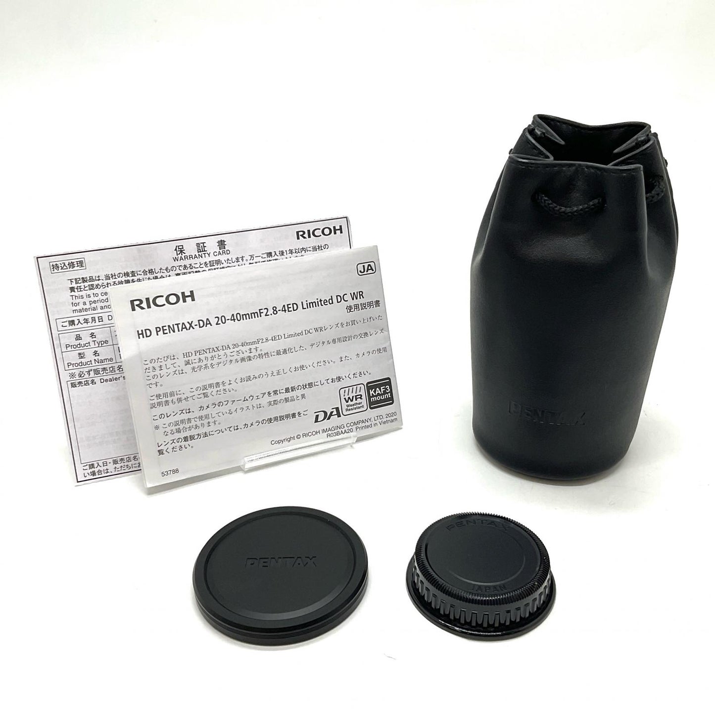 【全額返金保証】【最速発送】PENTAX HD PENTAX-DA 20-40mmF2.8-4ED Limited DC WR [ブラック] 美品 動作確認済