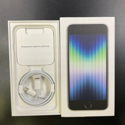 【全額返金保証】【最速発送】Apple iPhone iPhone SE（第3世代） 64GB スターライト Softbank 白ロム 美品 動作確認済 85%