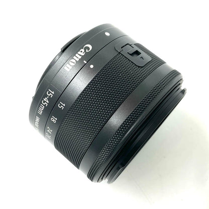 【全額返金保証】【最速発送】Canon EF-M15-45mm F3.5-6.3 IS STM [グラファイト] 動作確認済