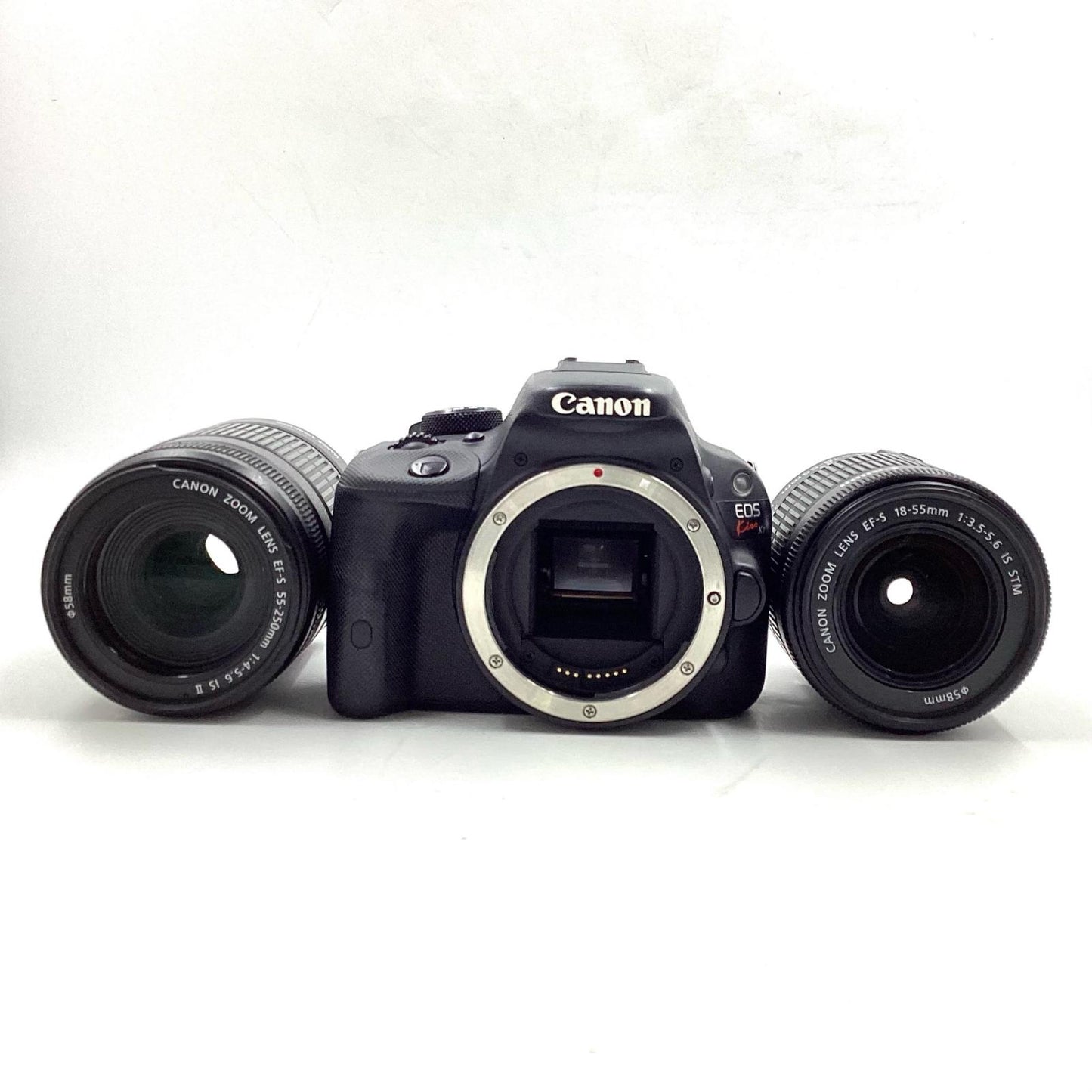 【全額返金保証】【最速発送】Canon デジタル一眼 EOS Kiss X7 ダブルズームキット ブラック 動作確認済