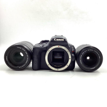 【全額返金保証】【最速発送】Canon デジタル一眼 EOS Kiss X7 ダブルズームキット ブラック 動作確認済
