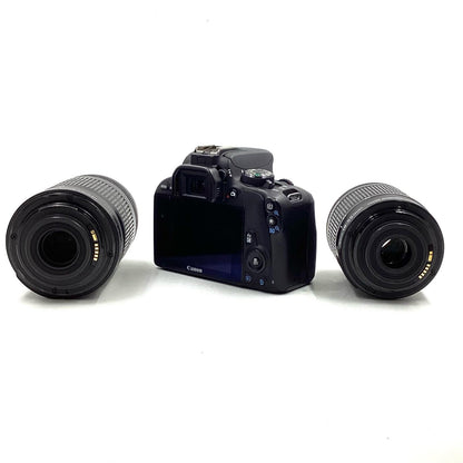 【全額返金保証】【最速発送】Canon デジタル一眼 EOS Kiss X7 ダブルズームキット ブラック 動作確認済