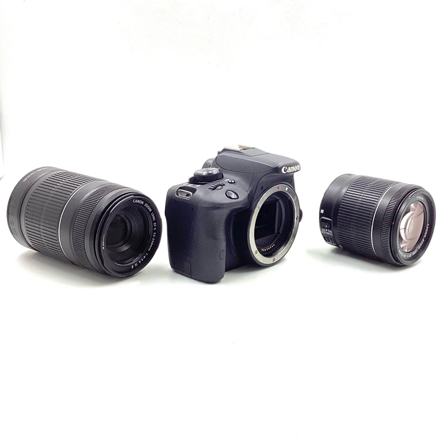 【全額返金保証】【最速発送】Canon デジタル一眼 EOS Kiss X7 ダブルズームキット ブラック 動作確認済