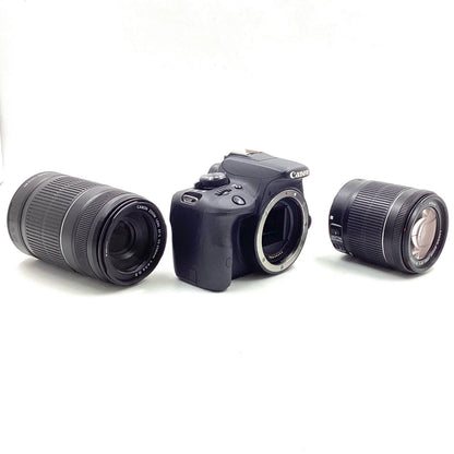 【全額返金保証】【最速発送】Canon デジタル一眼 EOS Kiss X7 ダブルズームキット ブラック 動作確認済
