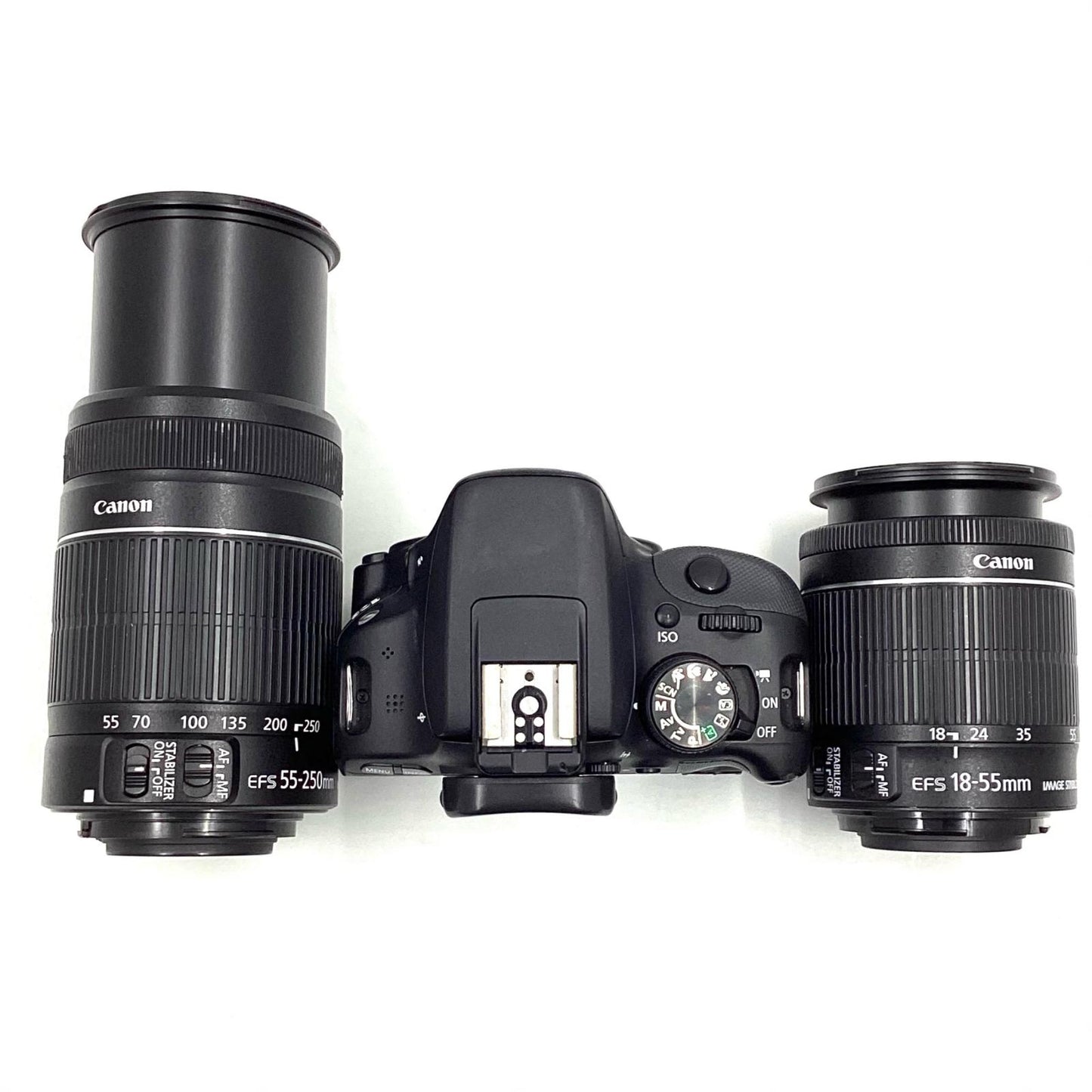 【全額返金保証】【最速発送】Canon デジタル一眼 EOS Kiss X7 ダブルズームキット ブラック 動作確認済