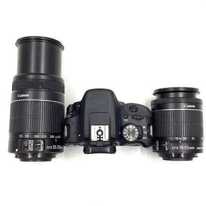 【全額返金保証】【最速発送】Canon デジタル一眼 EOS Kiss X7 ダブルズームキット ブラック 動作確認済