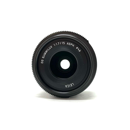 【全額返金保証】【最速発送】Panasonic LEICA DG SUMMILUX 15mm/F1.7 ASPH. H-X015-K [ブラック] 美品 動作確認済