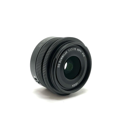 【全額返金保証】【最速発送】Panasonic LEICA DG SUMMILUX 15mm/F1.7 ASPH. H-X015-K [ブラック] 美品 動作確認済