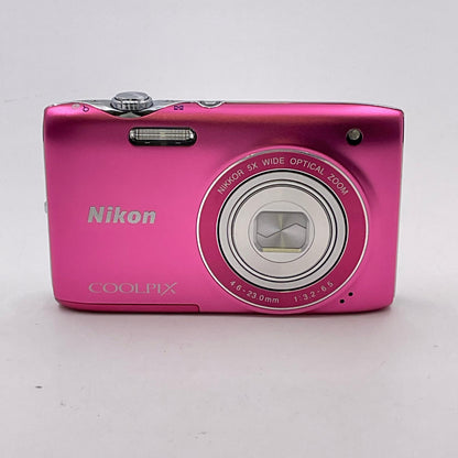 【全額返金保証】【最速発送】Nikon コンパクトデジタルカメラ COOLPIX S3100 [フレッシュピンク] 動作確認済