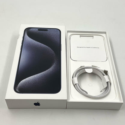 【全額返金保証】【最速発送】Apple iPhone iPhone 15 Pro Max 256GB ブルーチタニウム Softbank 白ロム 美品 動作確認済 84%
