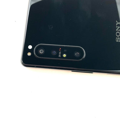 【全額返金保証】【最速発送】Sony Xperia 1 II 128GB ブラック docomo SO-51A 白ロム 美品 動作確認済