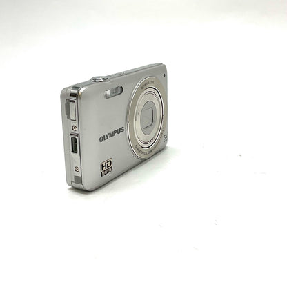 【全額返金保証】【最速発送】OLYMPUS コンパクトデジタルカメラ VG VG-120 シルバー 動作確認済