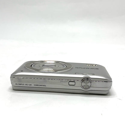 【全額返金保証】【最速発送】OLYMPUS コンパクトデジタルカメラ VG VG-120 シルバー 動作確認済
