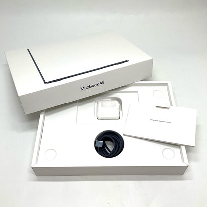 【全額返金保証】【最速発送】Apple MacBook Air 13.6インチ 2022 M2 8コア 16GB 256GB ミッドナイト 100% 超美品 動作確認済