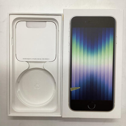 【全額返金保証】【最速発送】Apple iPhone iPhone SE（第3世代） 64GB ミッドナイト au 白ロム 動作確認済 91%
