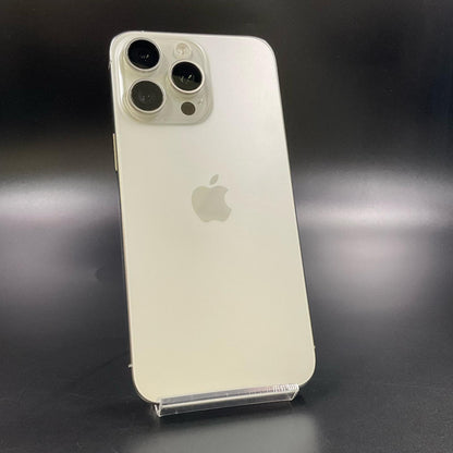 【全額返金保証】【最速発送】Apple iPhone iPhone 15 Pro Max 256GB ホワイトチタニウム SIMフリー 白ロム 美品 動作確認済 87%