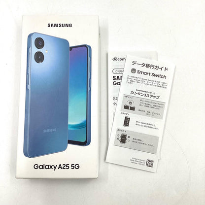 【全額返金保証】【最速発送】SAMSUNG Galaxy A25 5G 64GB ブルー docomo SIMフリー SC-53F 白ロム 美品 動作確認済