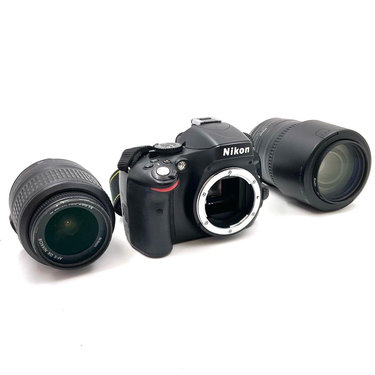 【全額返金保証】【最速発送】Nikon デジタル一眼 D5100 ダブルズームキット ブラック 美品 動作確認済