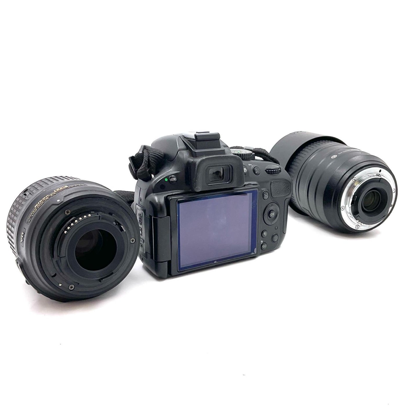 【全額返金保証】【最速発送】Nikon デジタル一眼 D5100 ダブルズームキット ブラック 美品 動作確認済