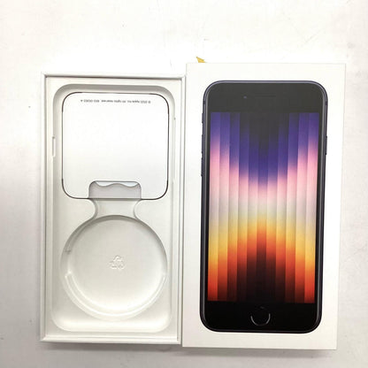 【全額返金保証】【最速発送】Apple iPhone iPhone SE（第3世代） 64GB ミッドナイト au 白ロム 動作確認済 96%