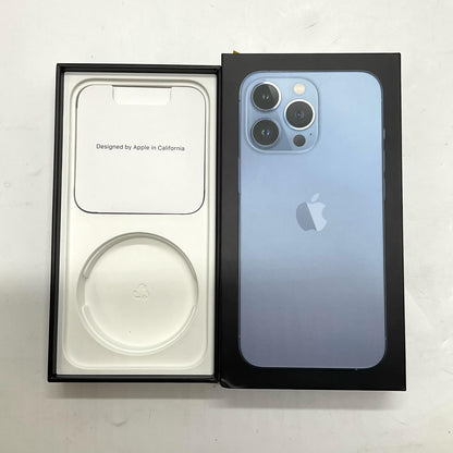 【最速発送】Apple iPhone iPhone 13 Pro 256GB シエラブルー au 白ロム【難有】 73%