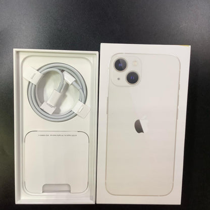 【全額返金保証】【最速発送】Apple iPhone iPhone 13 128GB スターライト docomo SIMフリー 白ロム 動作確認済 85%