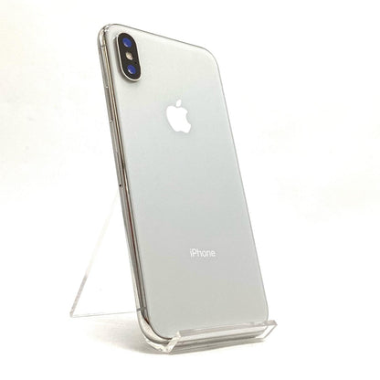 【最速発送】Apple iPhone iPhone X 256GB シルバー au 白ロム【難有】 82%