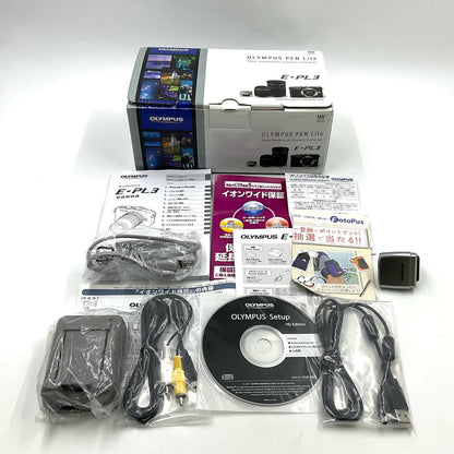 【全額返金保証】【最速発送】OLYMPUS デジタル一眼 OLYMPUS PEN Lite E-PL3 ボディ シルバー 美品 動作確認済