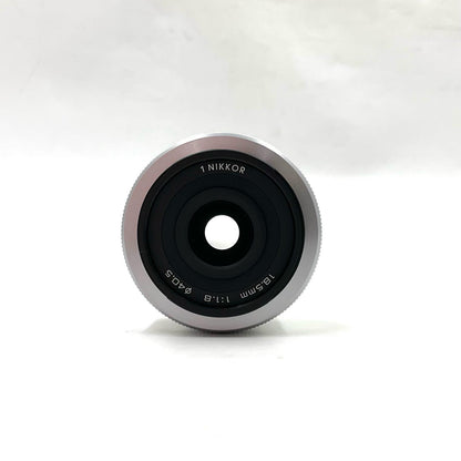 【全額返金保証】【最速発送】Nikon 1 NIKKOR 18.5mm f/1.8 [シルバー] 美品 動作確認済