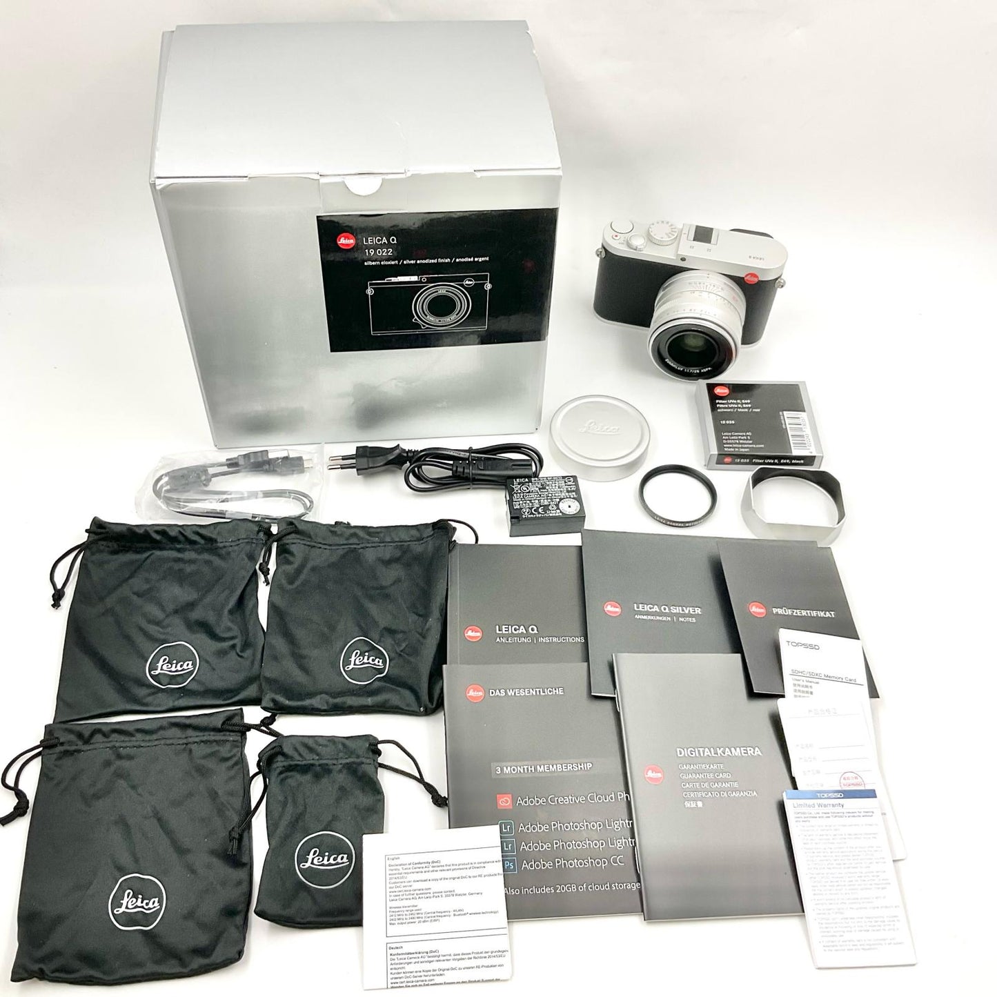 【全額返金保証】【最速発送】Leica コンパクトデジタルカメラ Q Typ 116 [シルバー] 動作確認済