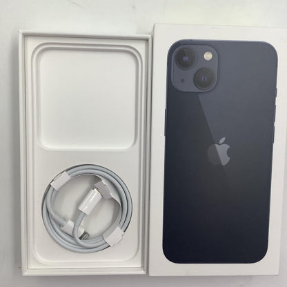 【全額返金保証】【最速発送】Apple iPhone iPhone 13 128GB ミッドナイト au 美品 動作確認済 80%