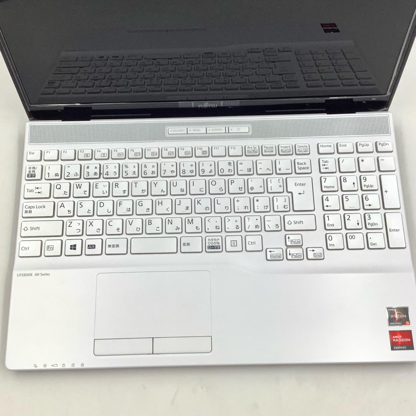 【全額返金保証】【最速発送】FUJITSU LIFEBOOK AH450/J FMVA450JW AMD Ryzen 5 5500U 8GB M.2 SSD 256GB 87% 美品 動作確認済